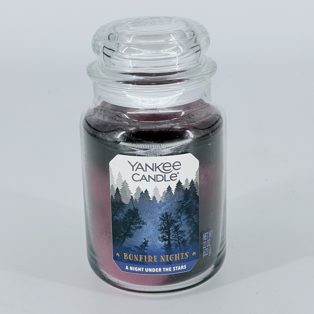 Yankee Candle Bonfire Nights Large Jar Candle 22oz A Night Under Stars Purple